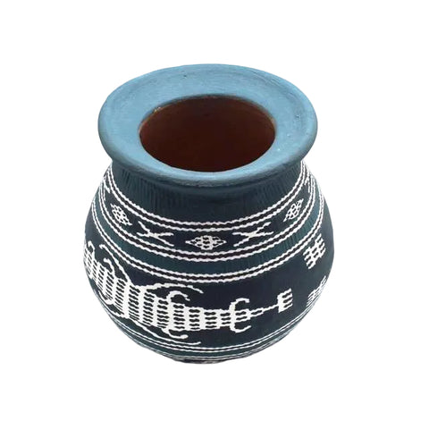 Ceramic Pot - Painted - Large